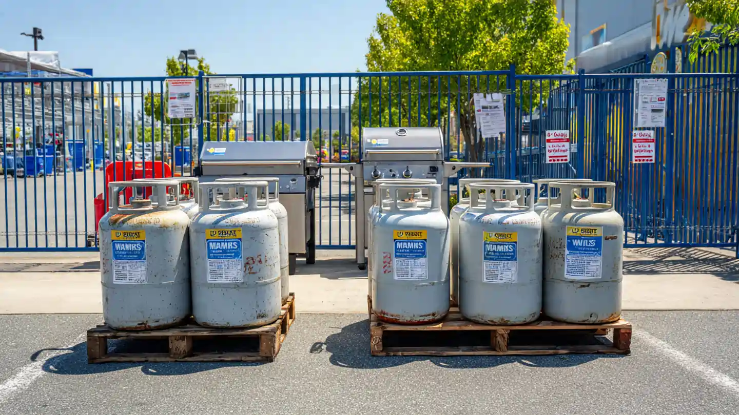 20 lb propane tank price at Walmart and Home Depot USA